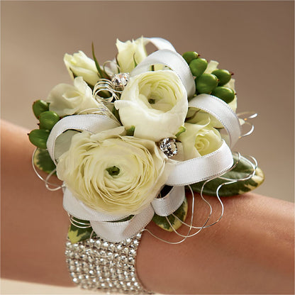 White Wedding Corsage –  Maison Blooms, Wesley Chapel FL